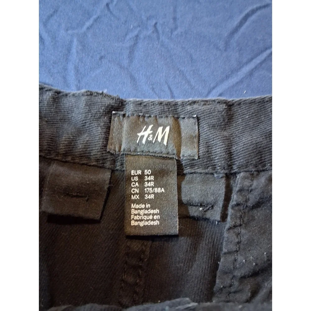 H&M Jeans Mens 34 X 32 Black Slim Fit Stretch Denim‎